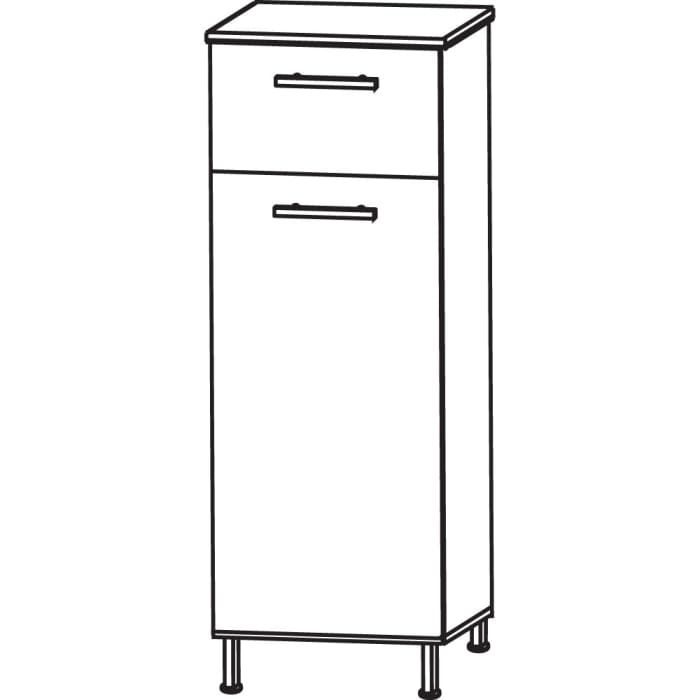 Puris Quada Highboard 30 x 30 x 94,8 cm mit 1 Wäschekippe, 1 Schubkasten, Griff 335