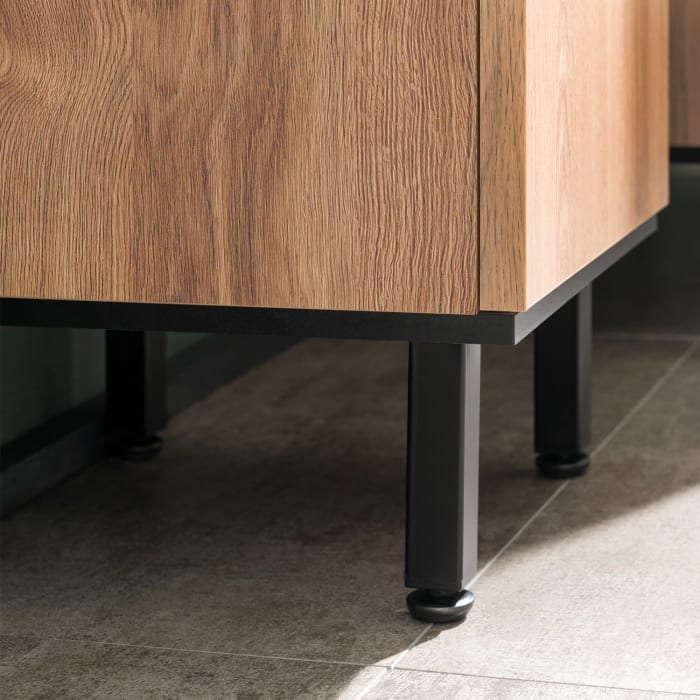 Puris Quada Highboard 60 x 30 x 94,8 cm mit 1 Schubkasten und 2 Türen, Griff 335