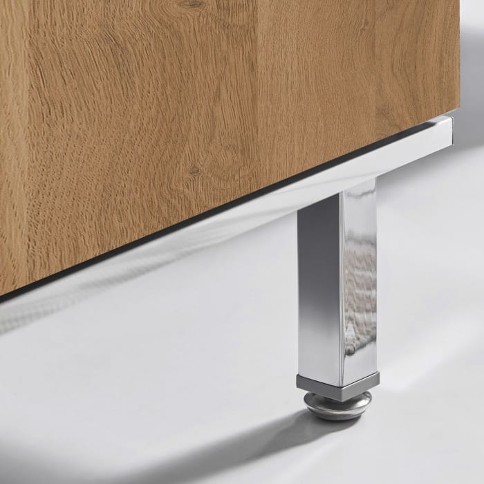 Puris Quada Hochschrank 30 x 30 x 174,8 cm mit 1 Schubkasten, 1 offenem Fach und 2 Türen, Anschlag rechts, Griff 321