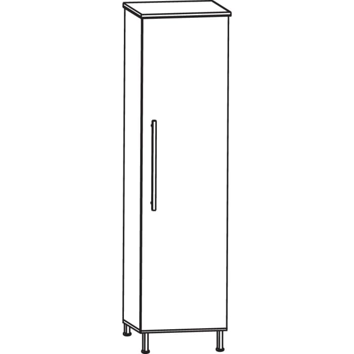 Puris Quada Mittelschrank 40 x 30 x 126,8 cm mit 1 Tür Anschlag rechts, Griff 335