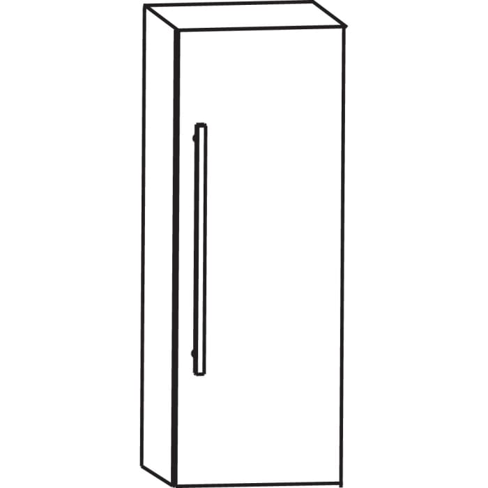 Puris Quada Oberschrank 30 x 15 x 80 cm mit 1 Tür Anschlag rechts, Griff 335