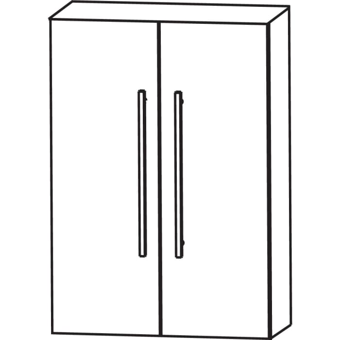 Puris Quada Oberschrank 60 x 15 x 80 cm mit 2 Türen, Griff 335