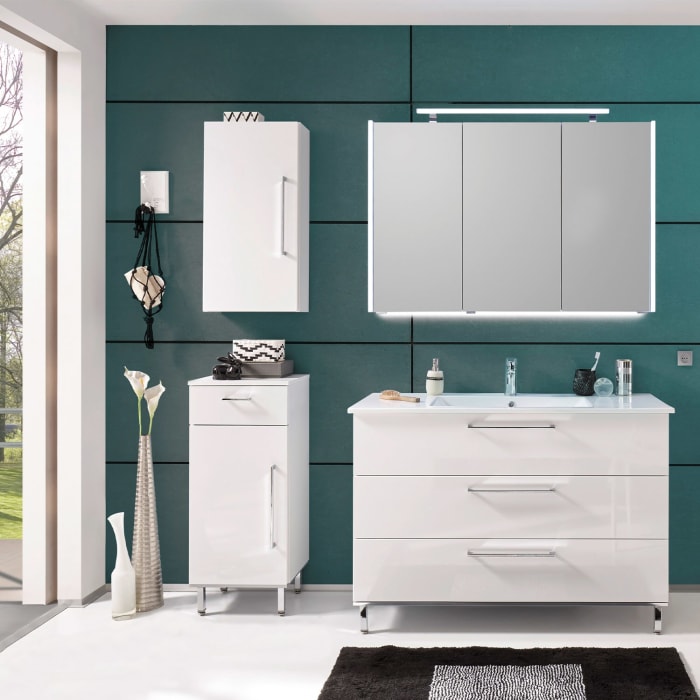 Puris Quada Oberschrank 40 x 15 x 80 cm mit 1 Tür Anschlag links, Griff 321