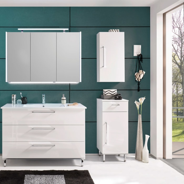 Puris Quada Oberschrank 40 x 15 x 80 cm mit 1 Tür Anschlag rechts, Griff 321