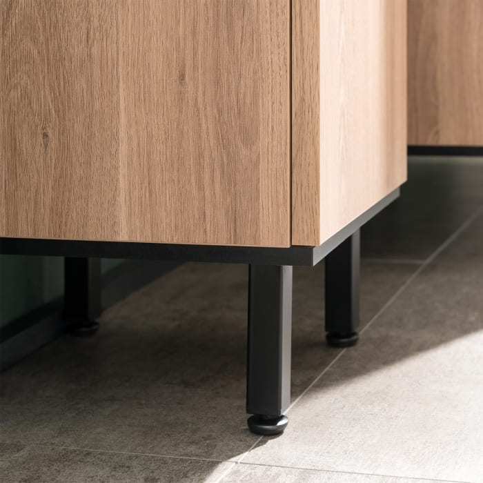 Puris Quada Waschtischkombination 120 cm mit Doppelwaschtisch, Griff 335