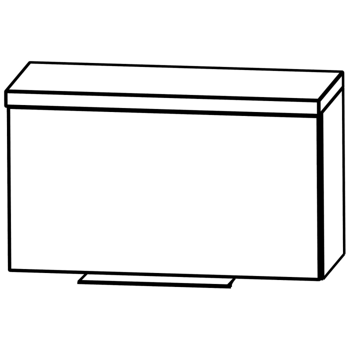 Puris Rounds Oberschrank 60 x 23 x 34,8 cm mit 1 Klapptür Griff 329