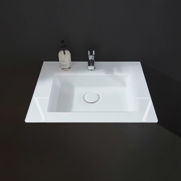 Puris Rounds Glas-Möbelwaschtisch 63,2 cm