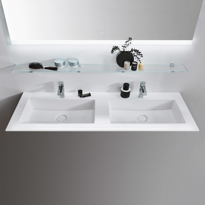 Puris Rounds STONEPLUS Doppelwaschtisch 143,2 cm