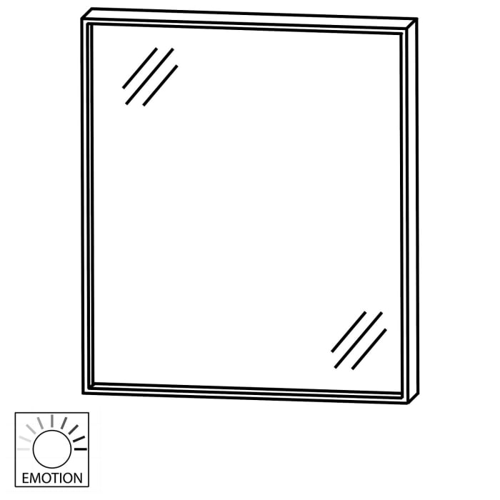 Puris Rounds Badspiegel mit LED-Alurahmen in Schwarz Matt, 60 cm Durchmesser