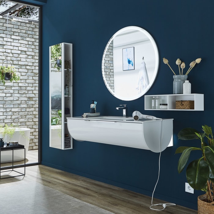 Puris Rounds Badspiegel rund 90 cm mit umlaufender LED-Beleuchtung