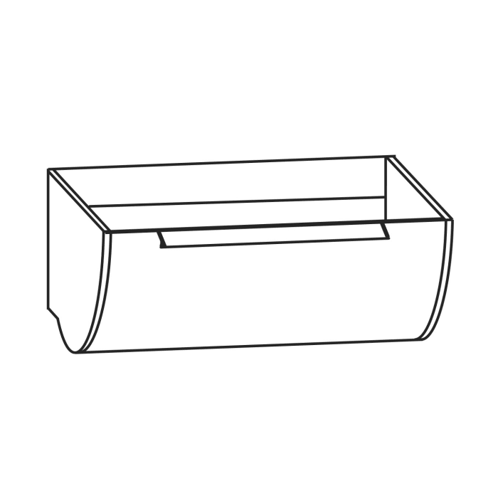 Puris Rounds Waschtischunterschrank für Aufsatzwaschtisch 62 cm mit 1 Auszug, Griff 339, mit LED-Beleuchtung