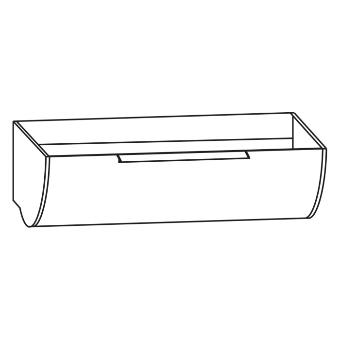 Puris Rounds Waschtischunterschrank für Aufsatzwaschtisch 92 cm mit 1 Auszug, Griff 329
