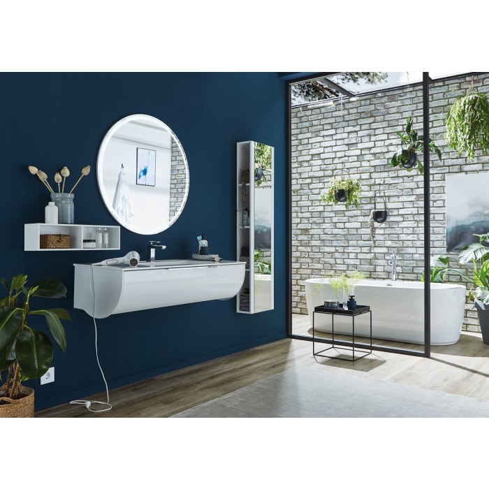 Puris Rounds Waschtischunterschrank für Möbelwaschtisch 62 cm mit 1 Auszug, Griff 329