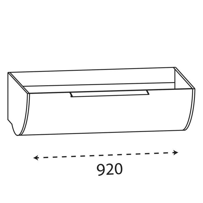 Puris Rounds Waschtischunterschrank für Möbelwaschtisch 92 cm mit 1 Auszug, Griff 329