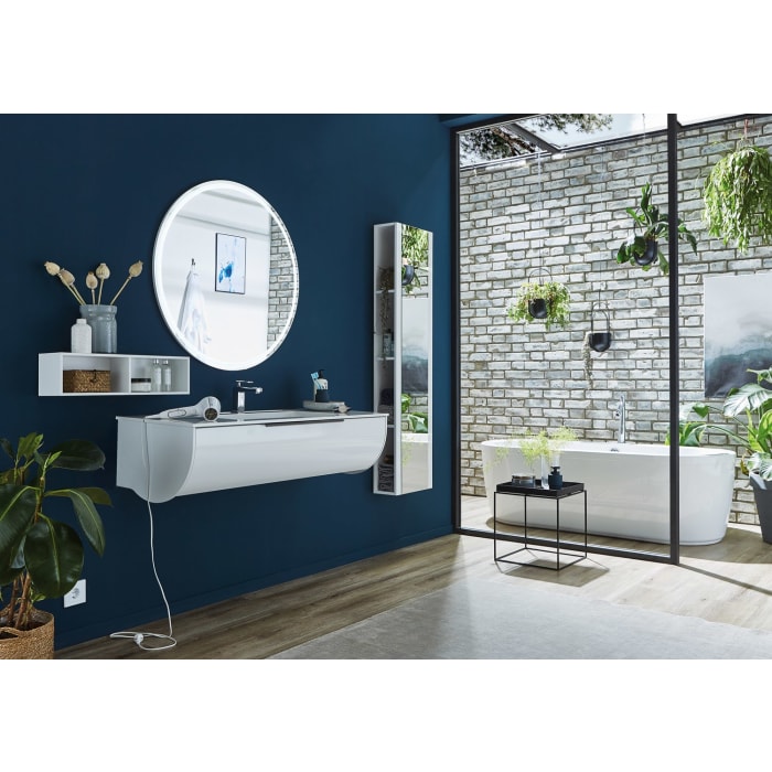 Puris Rounds Waschtischunterschrank für Möbelwaschtisch 92 cm mit 1 Auszug, Griff 339