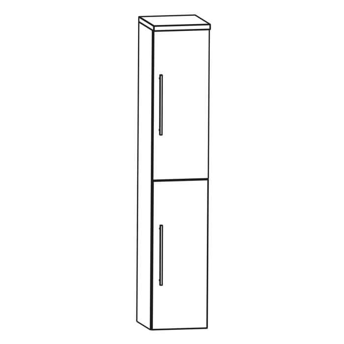 Puris Speed Hochschrank 40 cm mit 2 Türen, Anschlag rechts