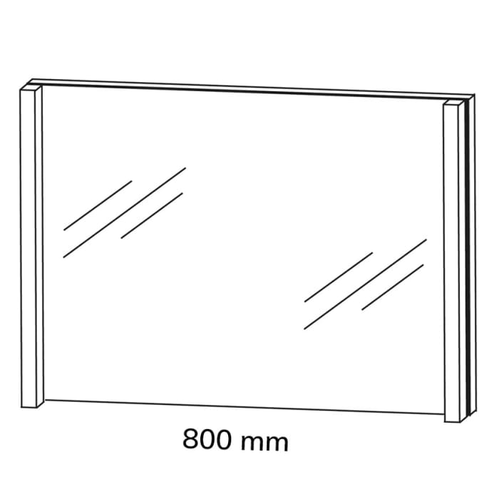 Puris Speed Flächenspiegel 80 x 64 cm mit LED-Beleuchtung beidseitig
