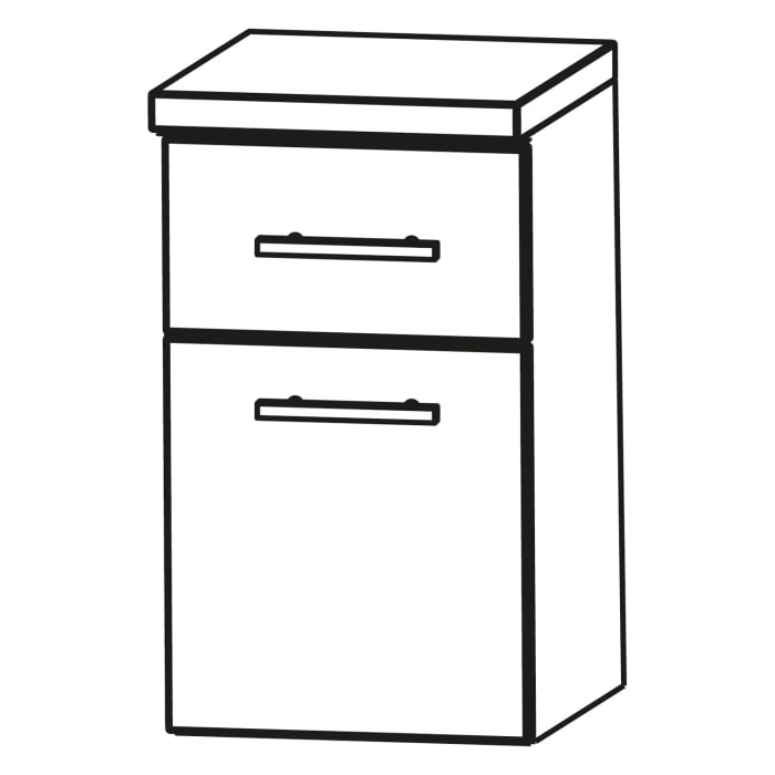 Puris Star Line Unterschrank 40 x 30 x 50,8 cm mit 1 Schubkasten und 1 Auszug, Griff 294