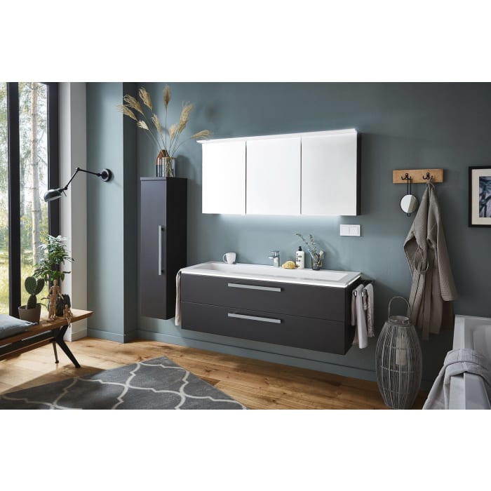 Puris Star Line Mineralguss Serie A Möbel-Doppelwaschtisch 160 cm