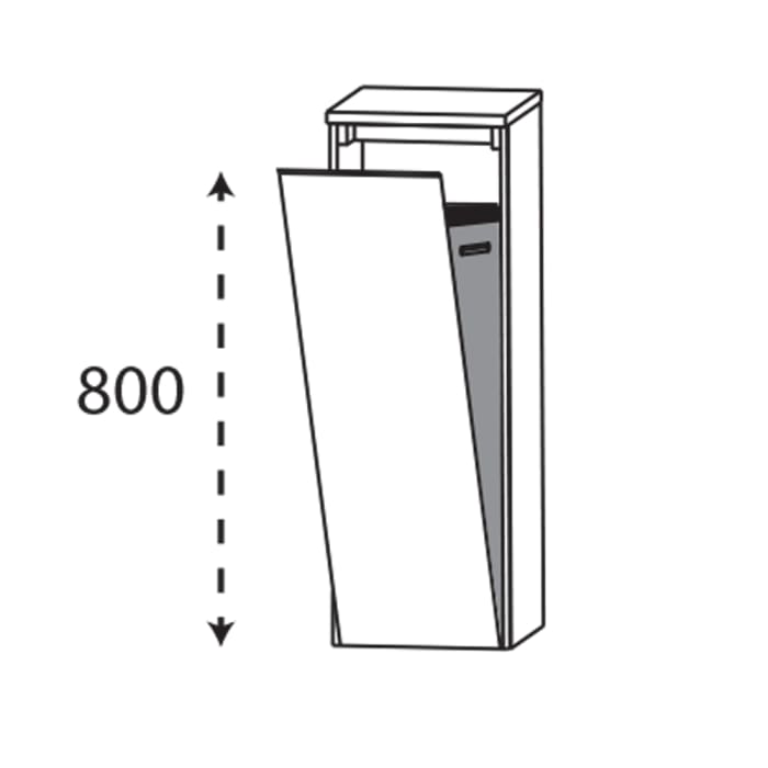 Puris Unique Highboard mit Wäschekippe 32,2 x 32,5 x 84 cm, grifflos
