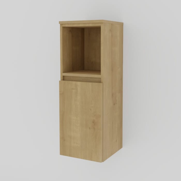Puris Vora Highboard 30 cm mit 1 Tür, Anschlag links, 1 offenes Fach