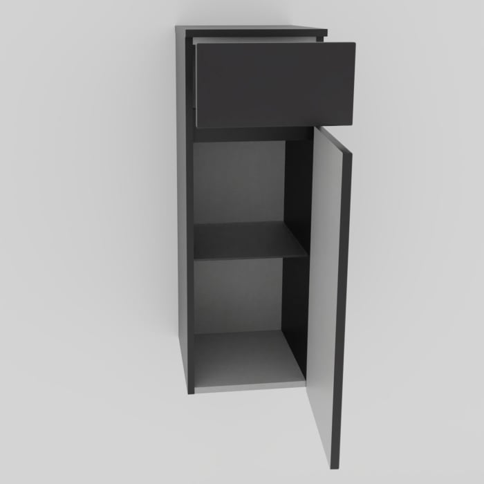 Puris Vora Highboard 30 cm mit 1 Tür, Anschlag rechts, 1 Metallschubkasten