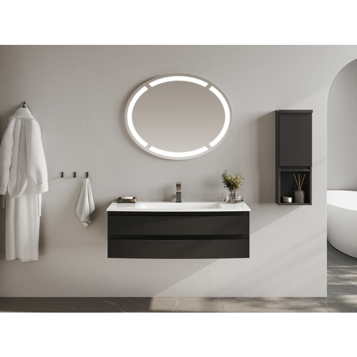 Puris Vora Highboard 30 cm mit 1 Tür, Anschlag links, 1 offenes Fach