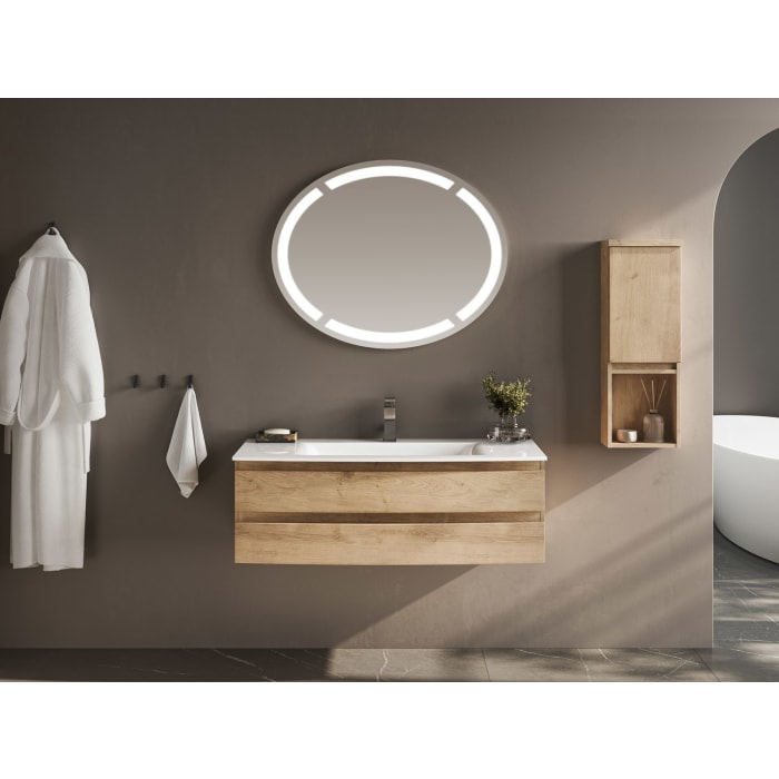 Puris Vora Highboard 30 cm mit 1 Tür, Anschlag rechts, 1 offenes Fach