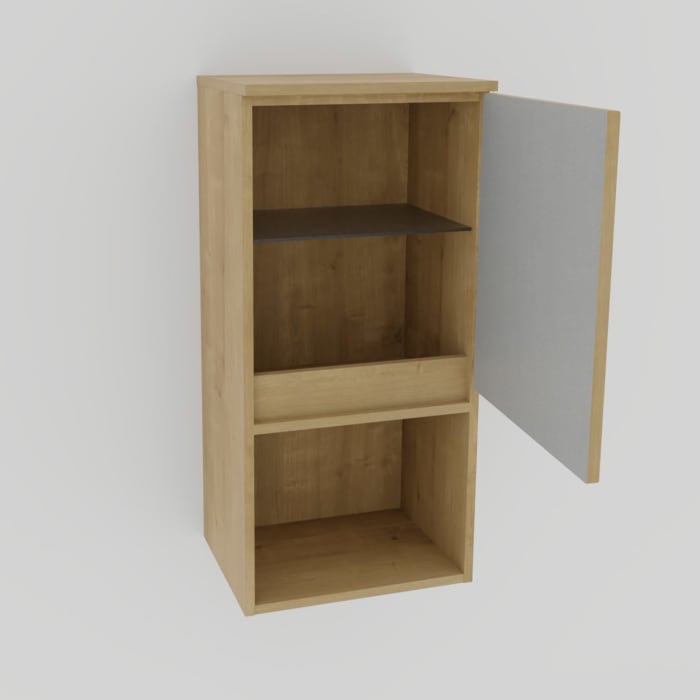 Puris Vora Highboard 40 cm mit 1 Tür, Anschlag rechts, 1 offenes Fach