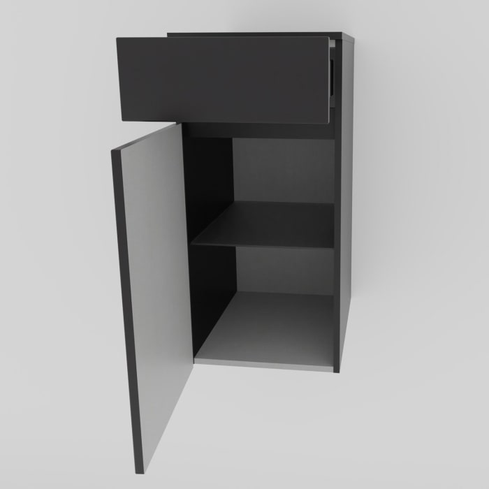 Puris Vora Highboard 40 cm mit 1 Tür, Anschlag links, 1 Metallschubkasten