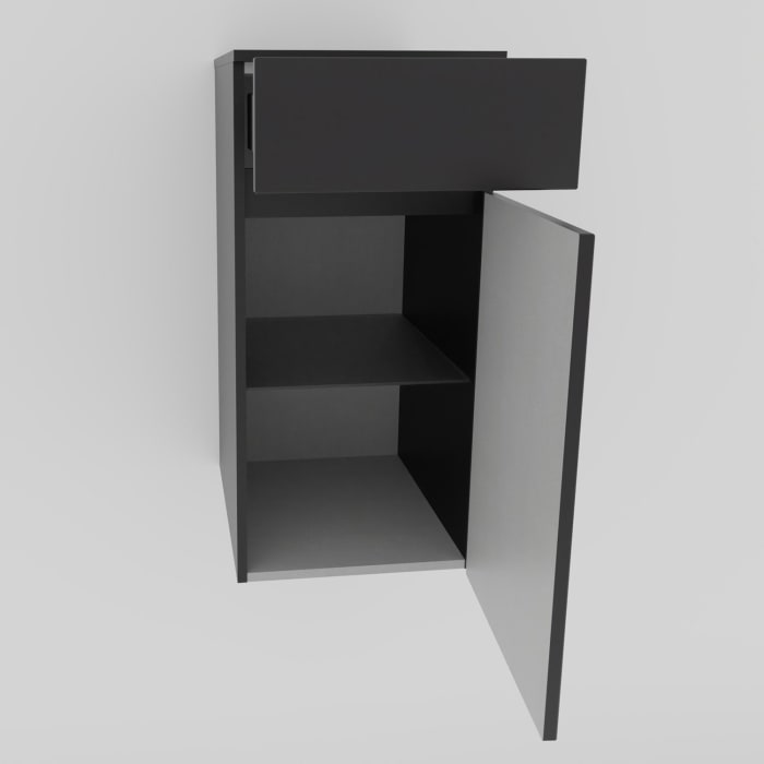 Puris Vora Highboard 40 cm mit 1 Tür, Anschlag rechts, 1 Metallschubkasten