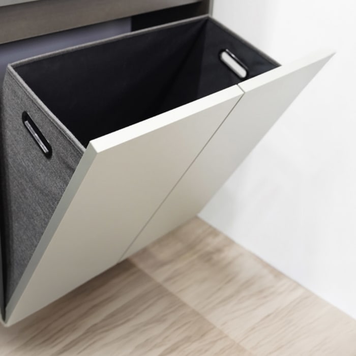 Puris Vora Highboard 60 cm mit Wäschekippe und Metallschubkasten