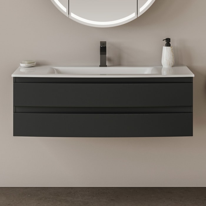 Puris Vora Badmöbel-Set 121,2 cm evermite Waschtisch mit Unterschrank