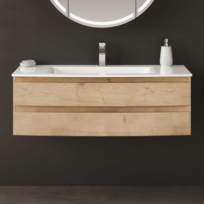 Puris Vora Badmöbel-Set 121,2 cm evermite Waschtisch mit Unterschrank