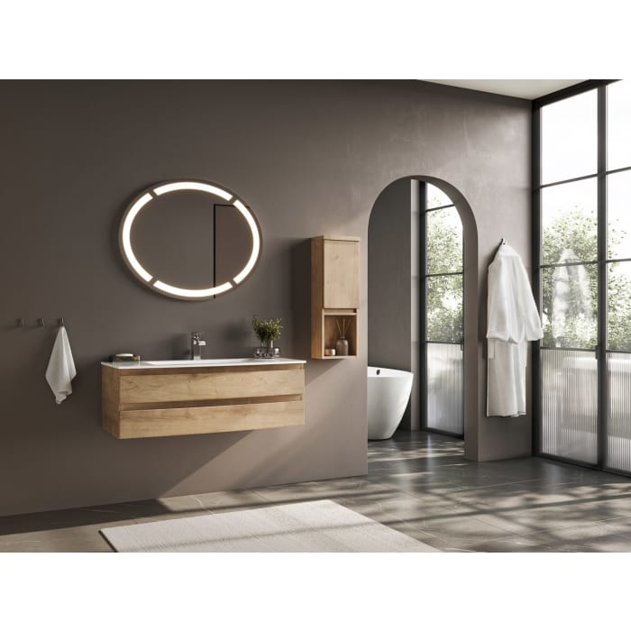 Puris Vora Badmöbel-Set 121,2 cm evermite Waschtisch mit Unterschrank