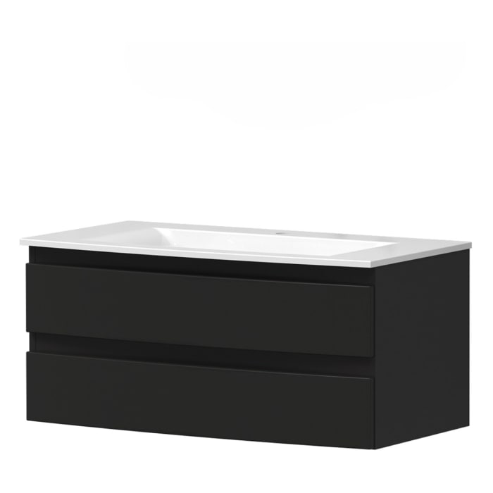 Puris Vora Badmöbel-Set 91,2 cm evermite Waschtisch mit Unterschrank