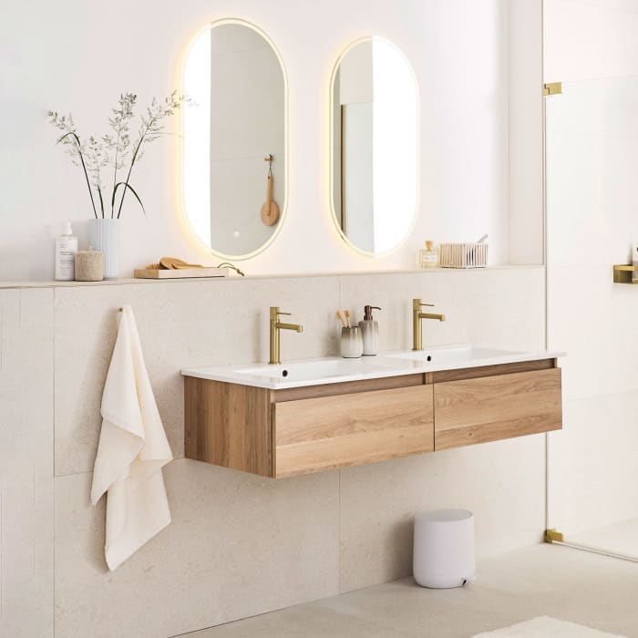 Puris Vora Flächenspiegel oval mit Spiegelheizung