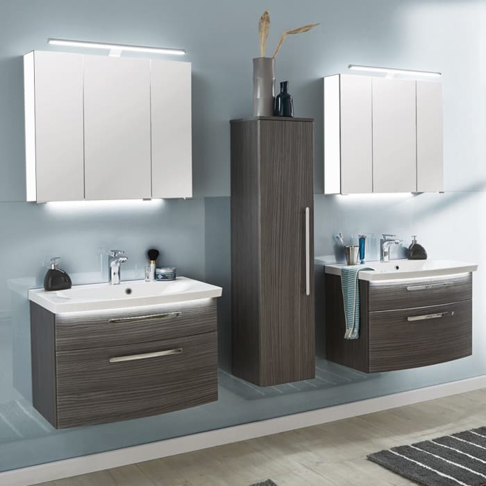 Puris Vuelta Spiegelschrank Serie A 70 x 15 x 64 cm mit LED-Aufbauleuchte