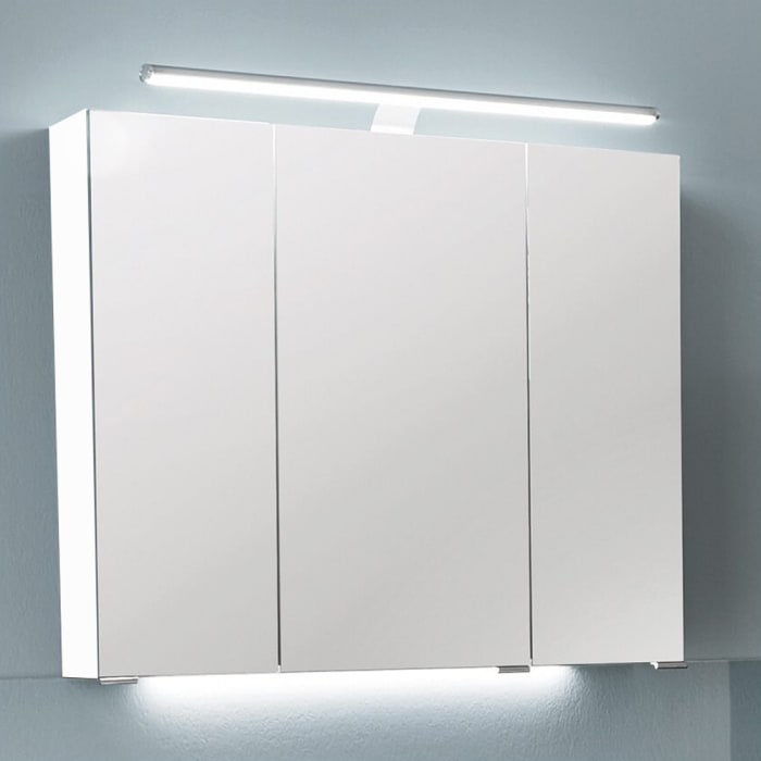 Puris Vuelta Spiegelschrank Serie A 70 x 15 x 64 cm mit LED-Aufbauleuchte