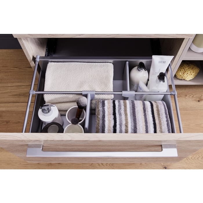 Puris Auszugseinteilung inkl. Befestigungsstange und 2 Elementen, für 30 cm Schrankbreite