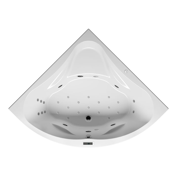 Riho Neo Whirlpool 140 x 140 cm mit Bliss Whirlsystem, Version rechts