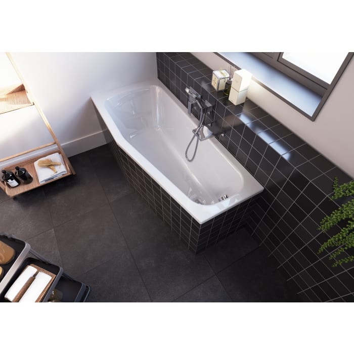 Riho Dola Raumspar-Badewanne 160 x 70 x 4 cm rechts