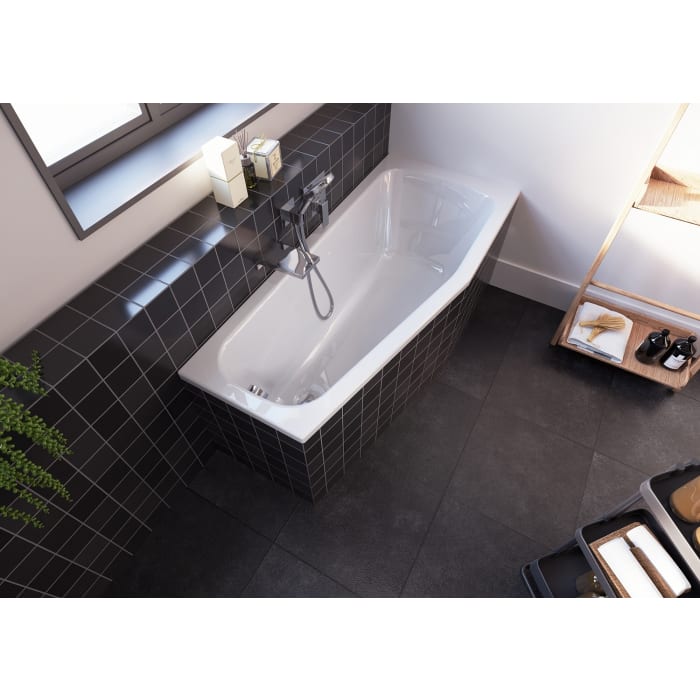 Riho Dola Raumspar-Badewanne 160 x 70 x 4 cm links