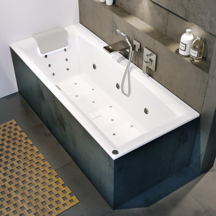 Riho Still Square Whirlpool 180 x 80 cm Bliss 16 Aero Jets, rechts