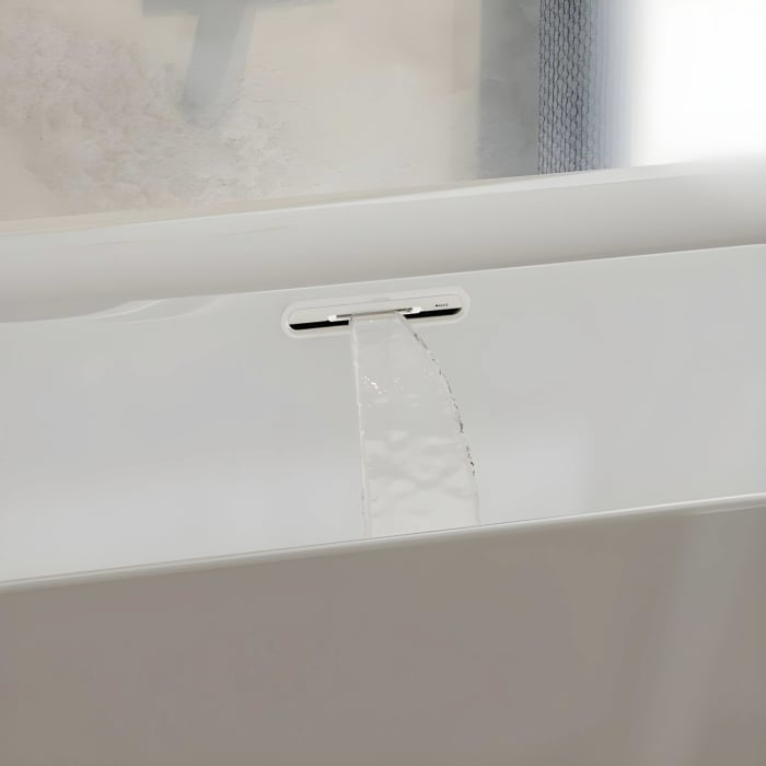 Riho Rethink Cubic Badewanne 160 x 70 cm links mit Riho Fall + Air-System