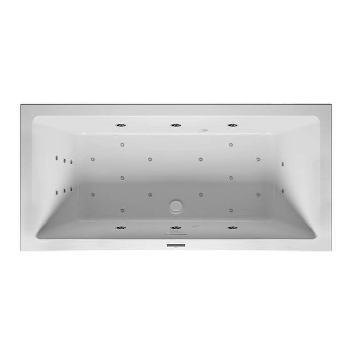 Riho Rethink Cubic Badewanne 160 x 70 cm links mit Riho Fall + Bliss-System