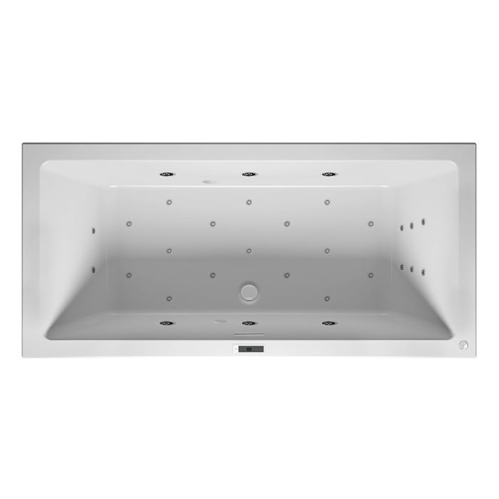 Riho Rethink Cubic Badewanne 180 x 90 cm links mit Bliss-System