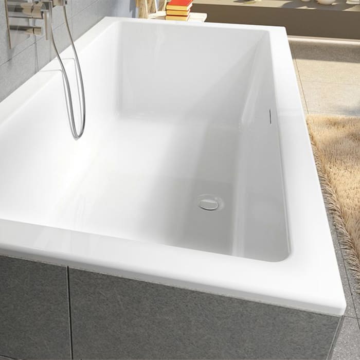 Riho Rethink Cubic Badewanne 180 x 80 cm links mit Joy-System