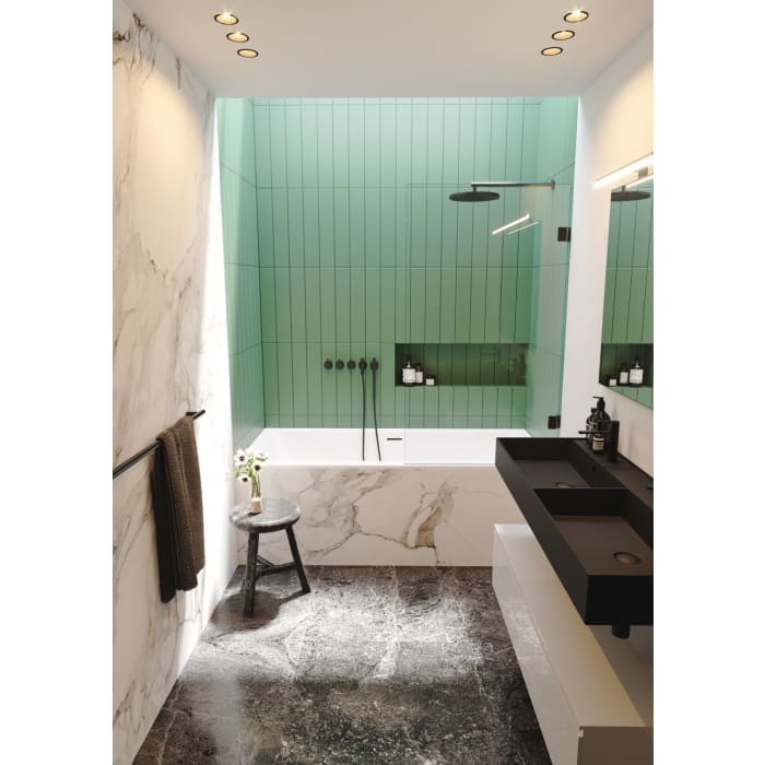 Riho Rethink Cubic Wall Badewanne 180 x 80 cm