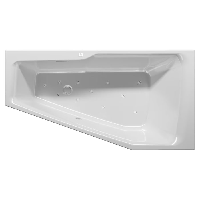 Riho Rethink Space Badewanne 170 x 90 cm (M) links mit Riho Fall + Air-System